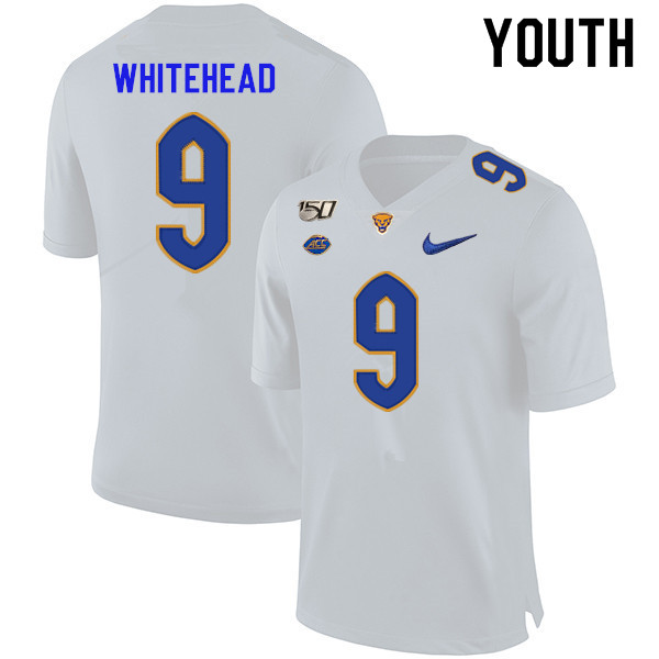 2019 Youth #9 Jordan Whitehead Pitt Panthers College Football Jerseys Sale-White
